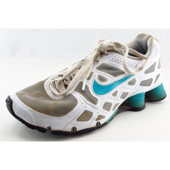 Nike Shox Turbo White‎ Synthetic Athletic Girls Shoes Size 6 - Picture 1 of 7